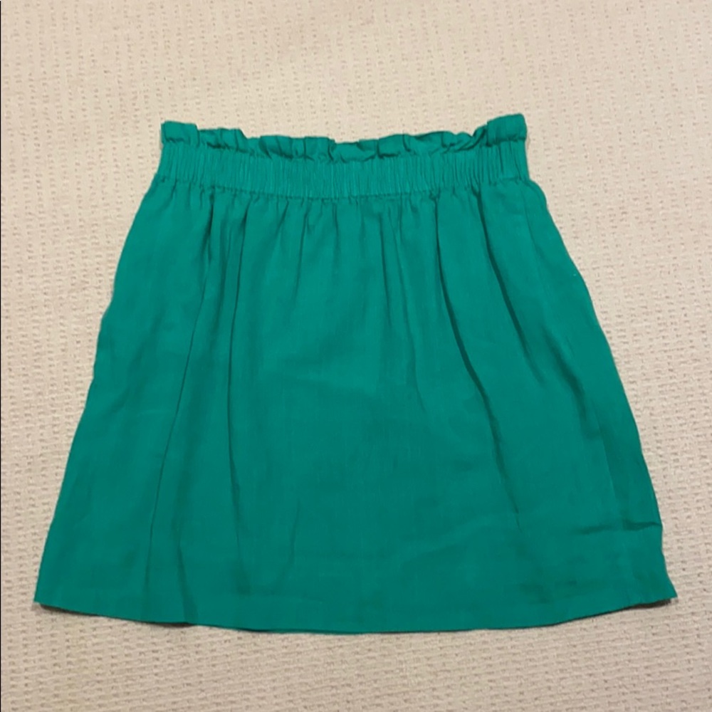 J. crew teal skirt size 6 with pockets